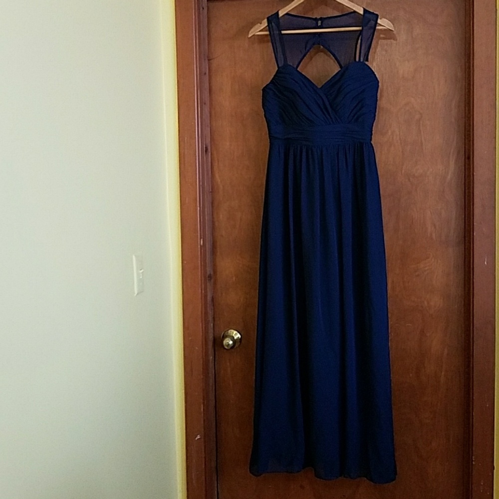 Alfred angelo floorlength navy bridesmaid dress